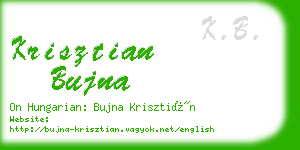 krisztian bujna business card